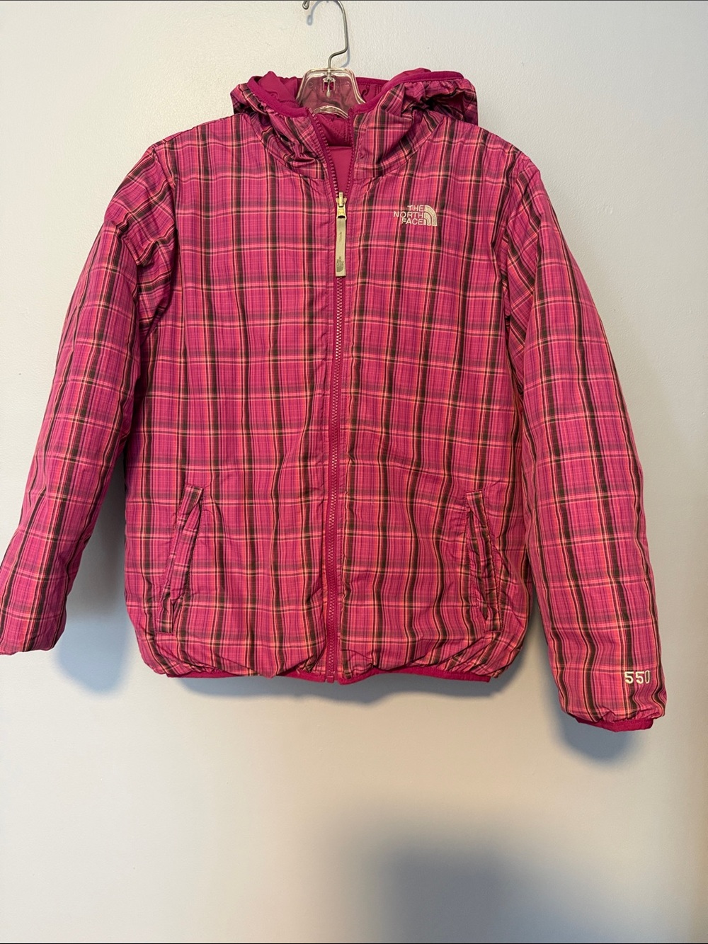 The North Face Girls’ Reversible Moondoggy 550 Down Jacket sz 18